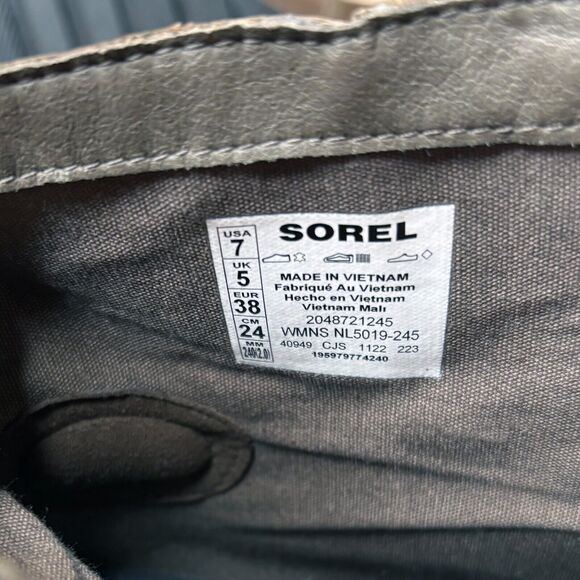Sorel Women's Emelie III Zip Chelsea Gray Leather Waterproof Boots US‎ Size 7 - Picture 10 of 10